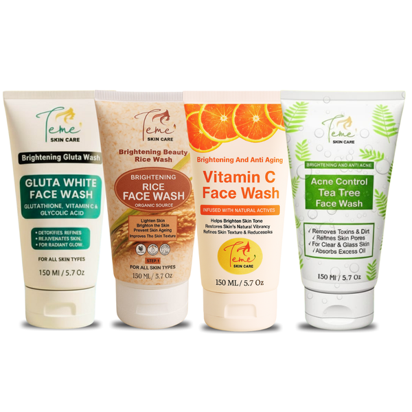Gluta + Vitamin C + Acne & Rice Face Wash Bundle Deal