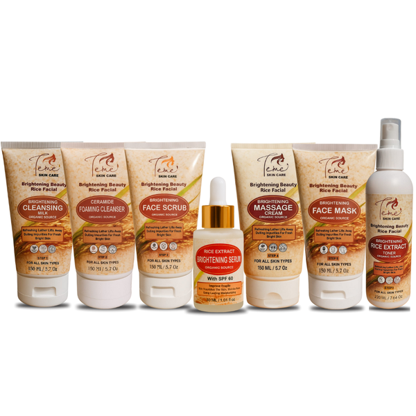 Brightening Beauty Facial Kit & Rice Extract Serum with SPF 60 (Bundle)